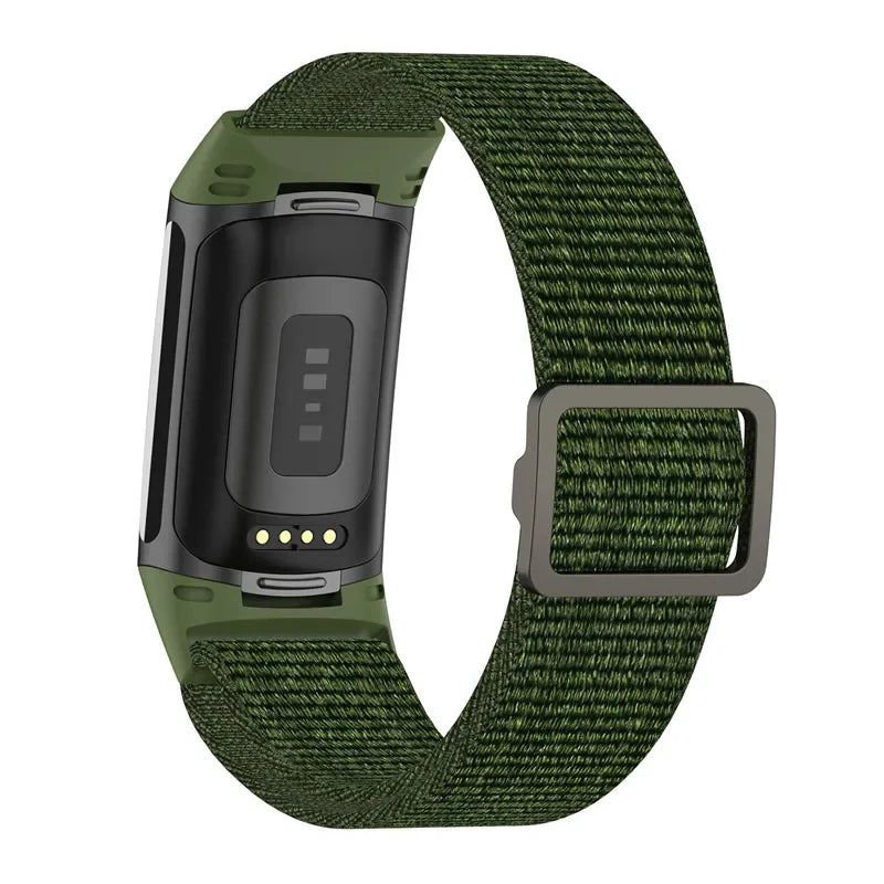 Fitbit Charge 5 6 Elastic Nylon Loop Band - Soft Strap