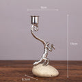DecorBites™ Gecko Lizard Resin Candlestick: Home Decor Figurine & Candelabrum