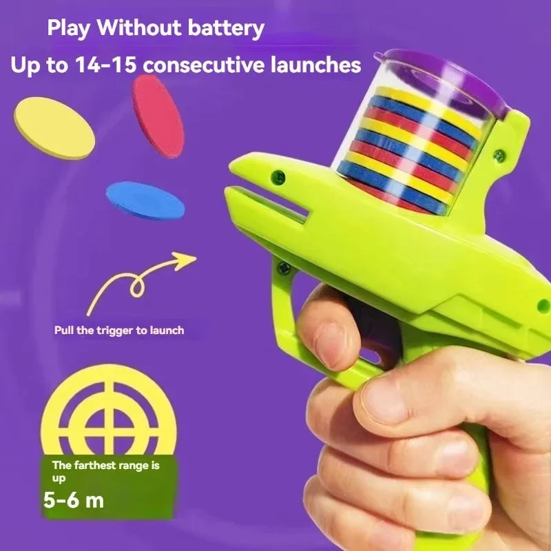 Children's UFO Radish Gun Toy | Safety Soft Bullet Outdoor Battle Set
