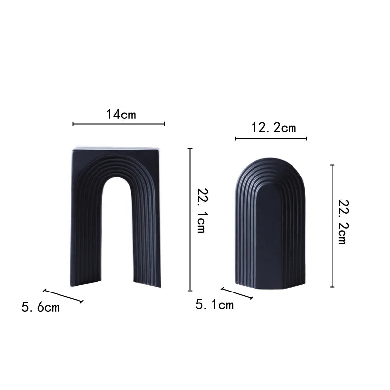 DecorBites™ Geometric Ceramic Semicircular Arch Decor Figurines Home Decor Accessories