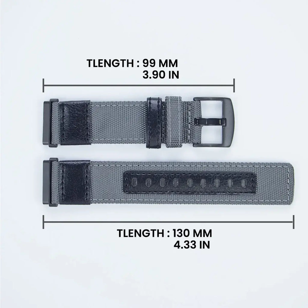 Fitbit Versa & Sense Nylon Leather Band - Versatile Style