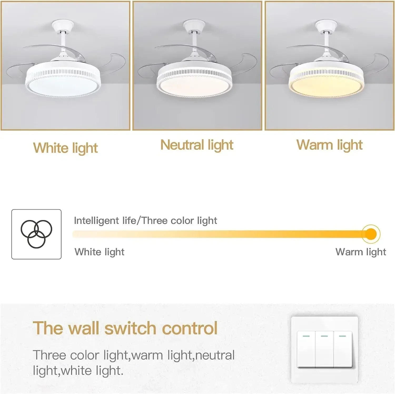 DecorBites™ LED Bladeless Ceiling Fan Chandelier for Modern Smart Home Decor