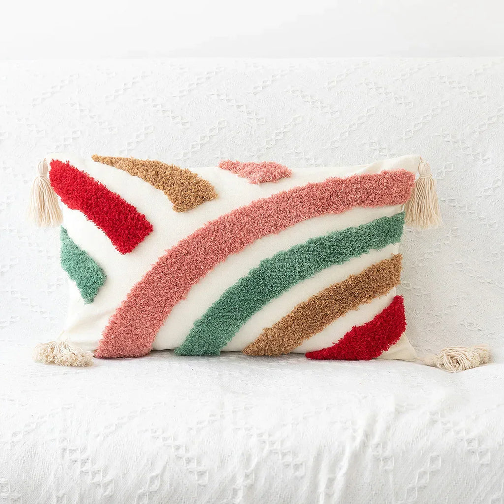 Boho geometric tufted cushion cover living room textured pillow case