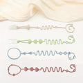 4PCS Adjustable Silicone Pacifier Chain Set | Safe Teether Toys for Baby Crib, High Chair & Gift Set – Beige