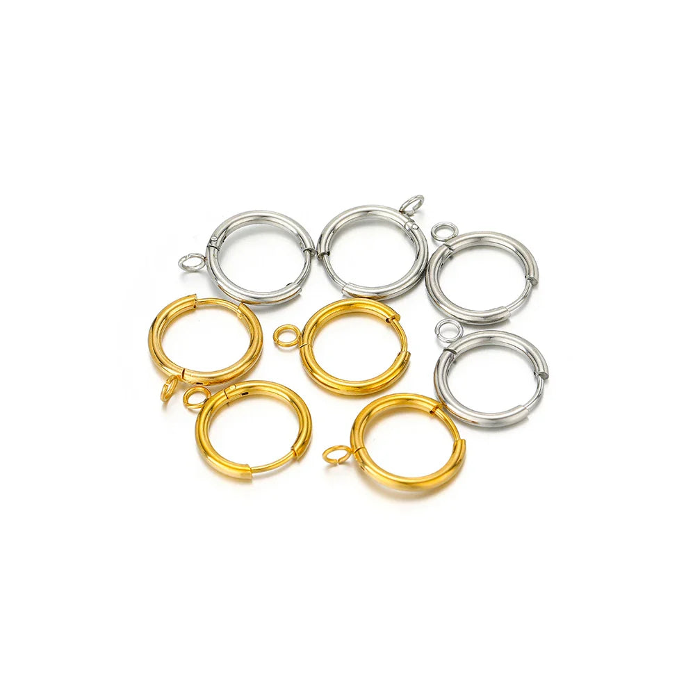 Stainless Steel Gold Color Earrings Hooks Set | DIY Jewelry Making Supplies