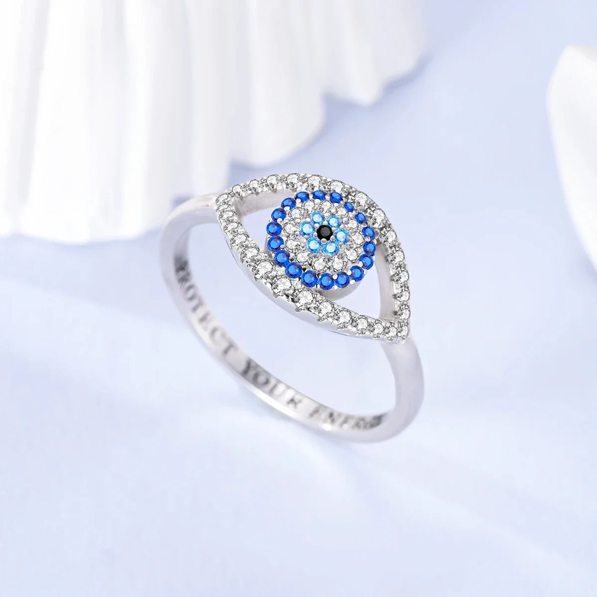 925 Sterling Silver Heart Ring with Cubic Zircon | Geometric Wedding Band for Women