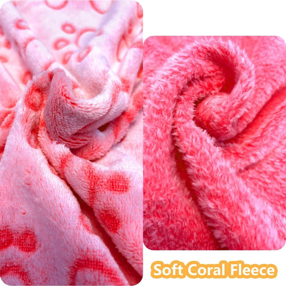 Ultra-Soft Paw Print Dog Blanket | Cozy Machine Washable Pet Bed Pad