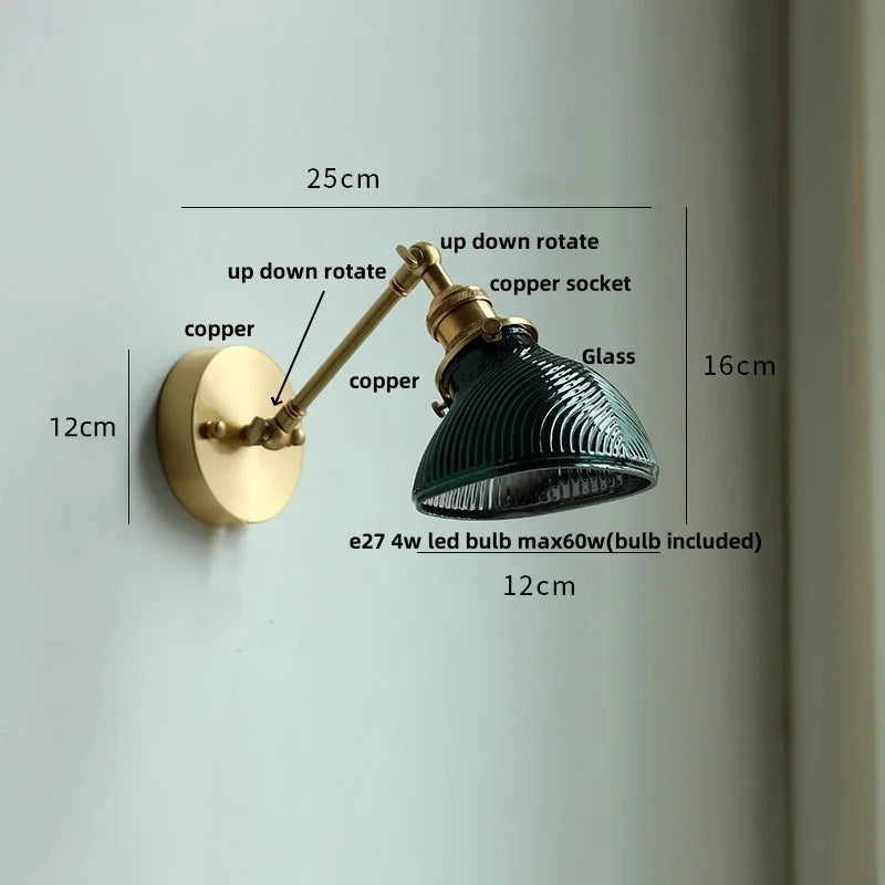 DecorBites™ Ceramic Copper LED Wall Lights with Pull Chain Switch - Nordic Modern Bedside Lamp