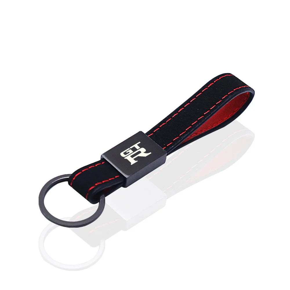 Nissan GT-R Keychain | Premium Leather Car Key Ring for R35 Enthusiasts