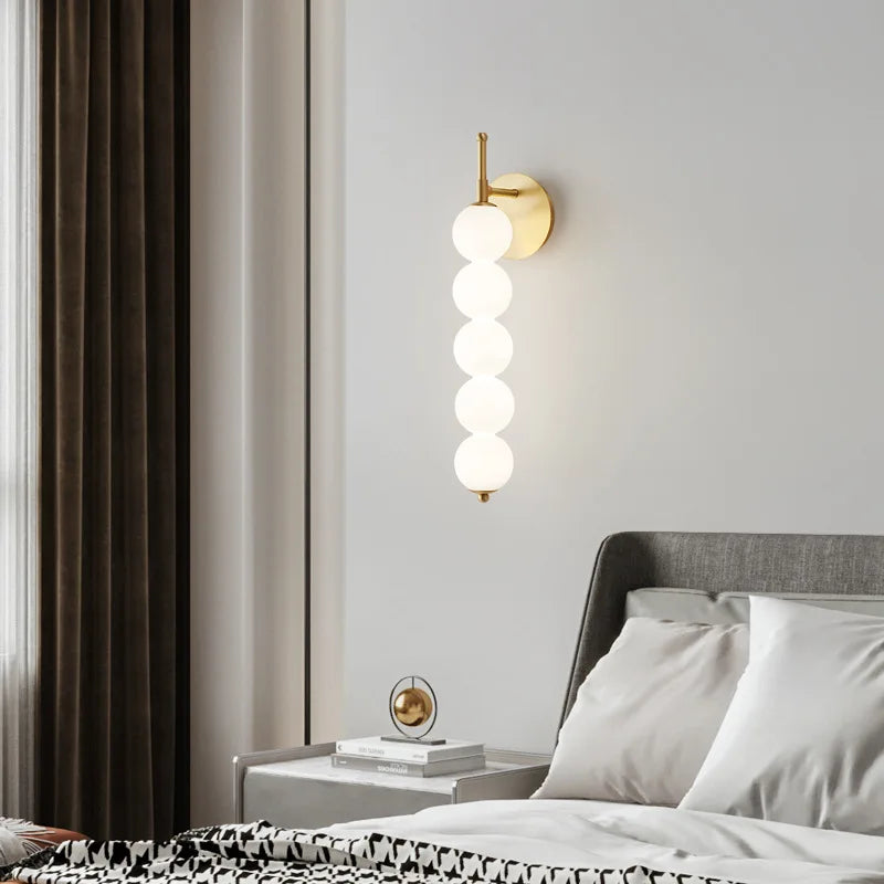 DecorBites™ Glass Bedside LED Wall Lamp for Parlor, Hotel & Home Lighting