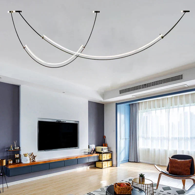 DecorBites™ Designer Arc Line Restaurant Lighting Chandelier