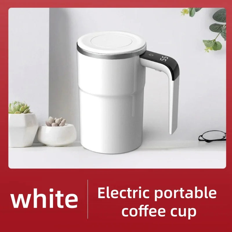 380ml Self Stirring Coffee Mug | IP67 Waterproof Automatic Magnetic Mixing Cup with LCD Display