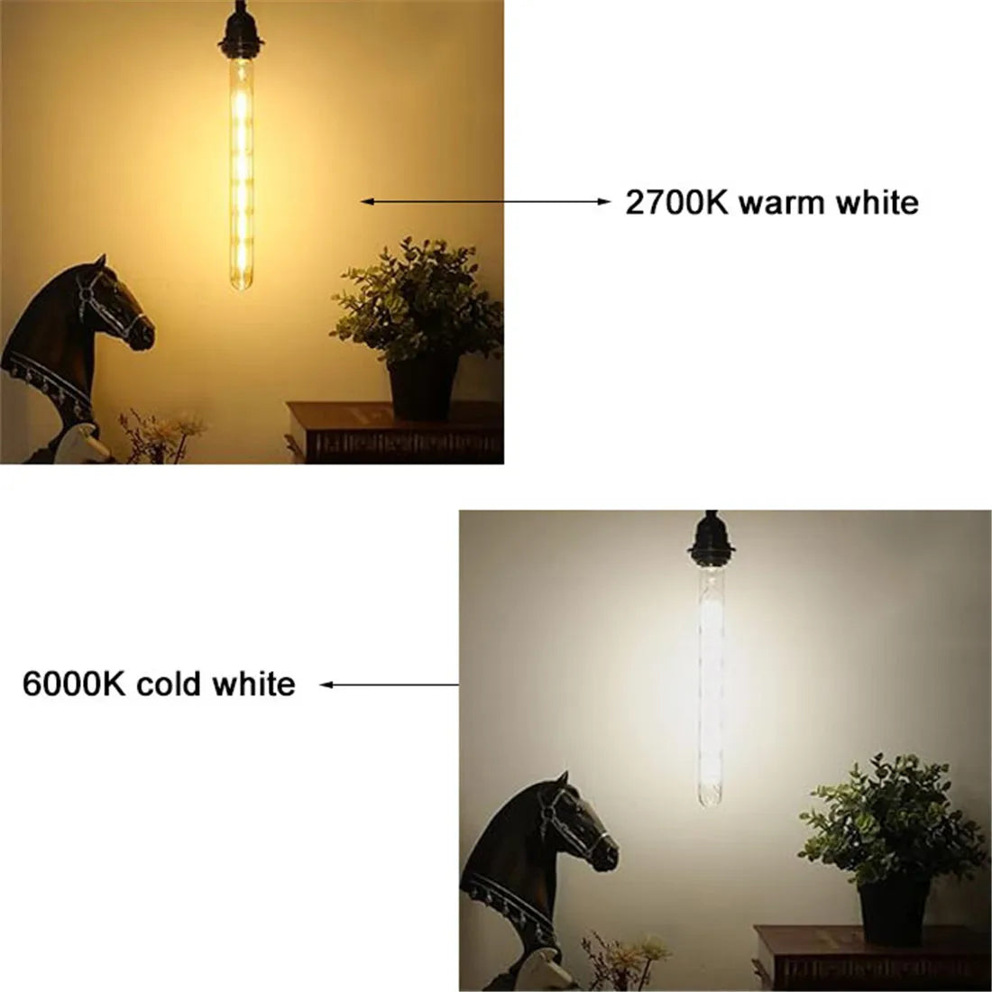 DecorBites™ LED Filament Tubular Edison Bulb 6000K T10 T185 T225 T30 T300 4W 6W 8W
