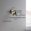 DecorBites™ Gray Glass LED Wall Lights, Pull Chain Switch, Modern Nordic Design