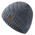 Unisex Peak Labal Winter Hat | Warm Knitted Beanie with Plush Fur Lining