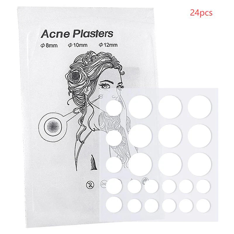 24pcs/36pcs Round Hydrogel Invisible Acne Sticker | Makeup and Skincare Tool