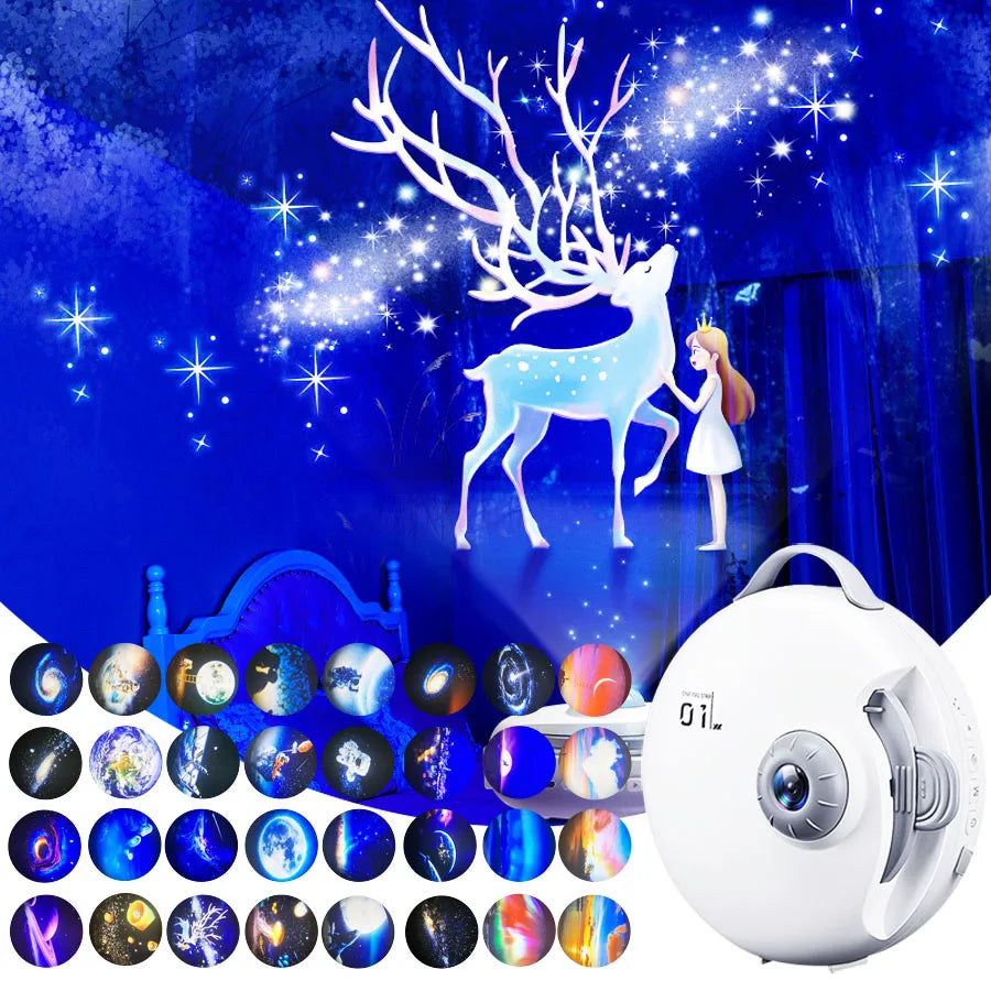 DecorBites™ Galaxy Starry Projector Night Light for Bedroom Decor & Kids Gift