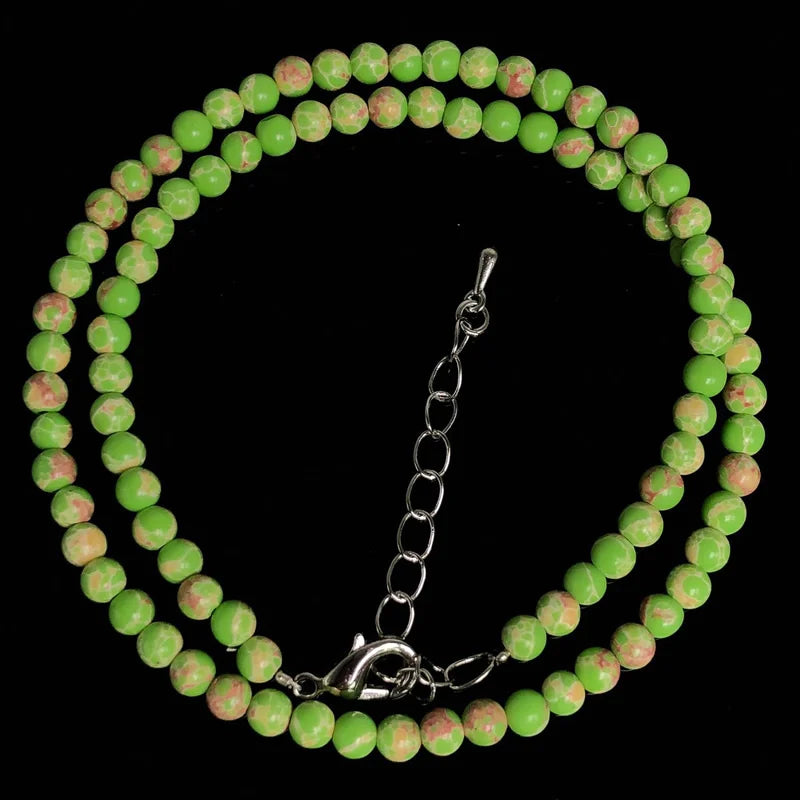 2025 Natural Stone Crystal Choker Necklace | 4mm Bohemian Adjustable Choker