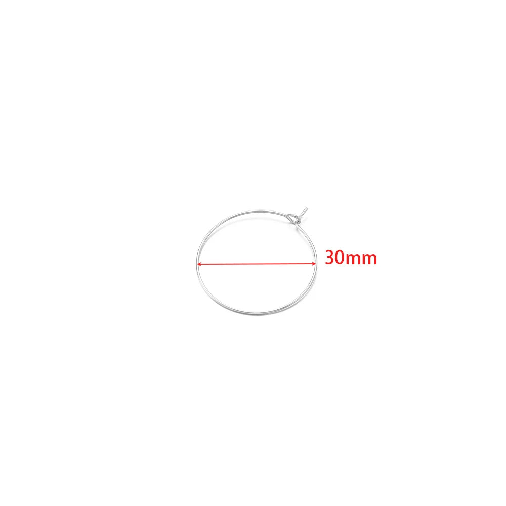 20-Piece Gold Stainless Steel Hoop Earring Wires | Bulk Jewelry Making Supplies