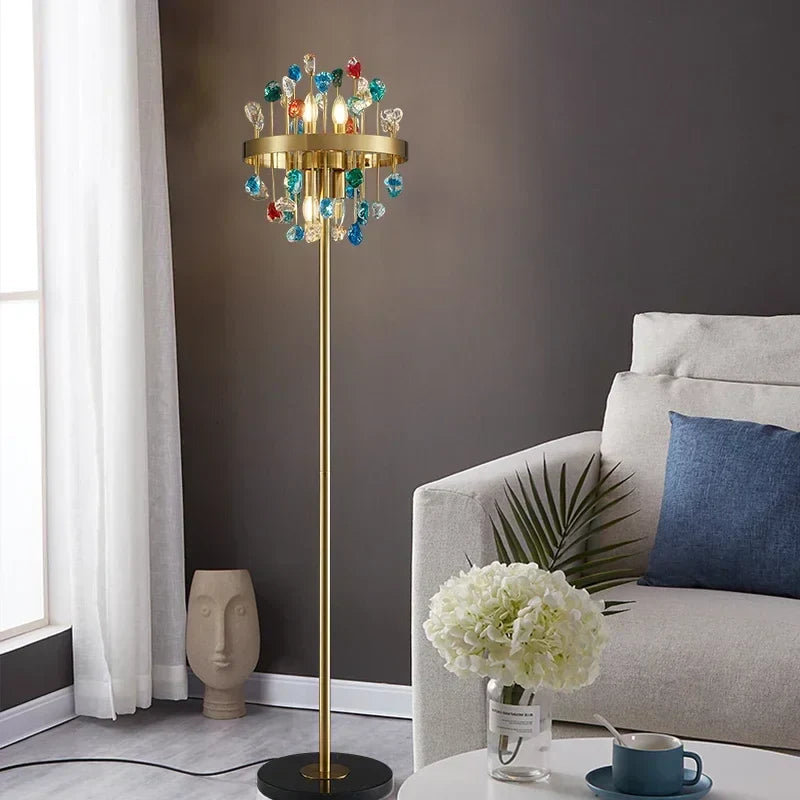 DecorBites™ Colorful Crystal Chandelier LED Dining Room Lighting