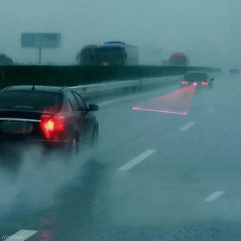 1/2/3PC Car Auto LED Laser Fog Light Vehicle Anti-Collision Taillight Brake Warning Lamp Anti-Collision Car End Rear Tail Fog
