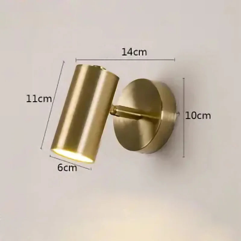 DecorBites™ Gold LED Wall Lamp Modern Adjustable Indoor Lighting Sconces for Living Room