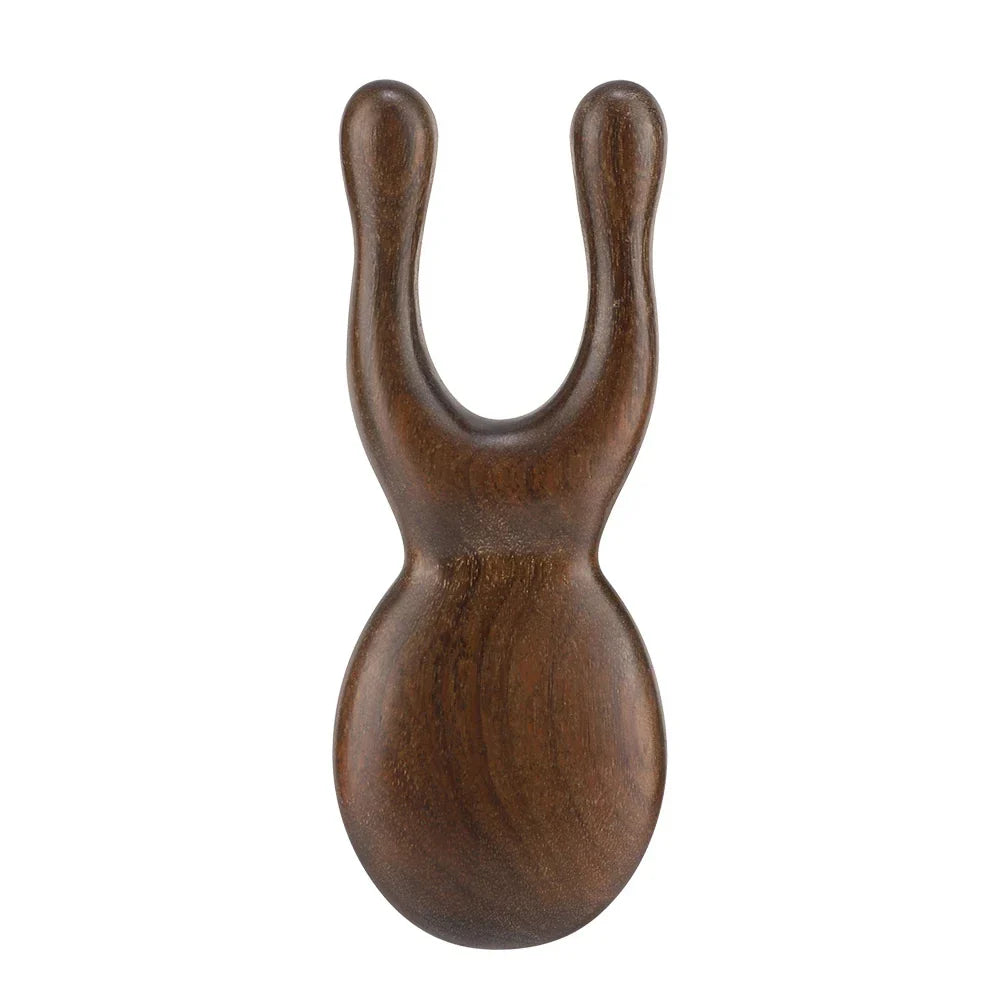Wooden Gua Sha Facial Massager | Natural Sandalwood Acupressure Tool for Face, Nose, and Eyes