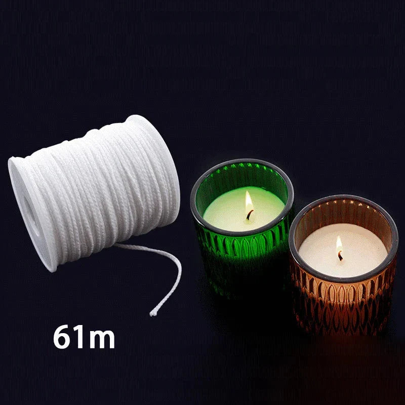 120Pcs Waxed Cotton Candle Wicks with Metal Stand – Smokeless Pre-Waxed Wick Set for DIY Candle Making, Soy & Paraffin Wax Supplies