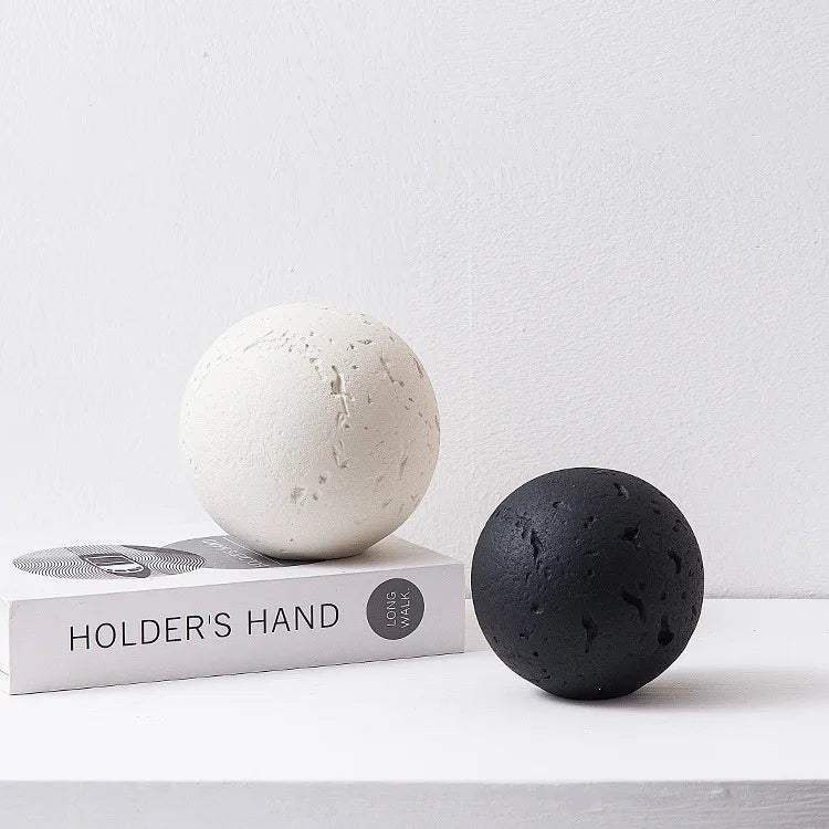 DecorBites™ Geometric Spherical Ceramic Ornaments Moon Home Decoration Accessory