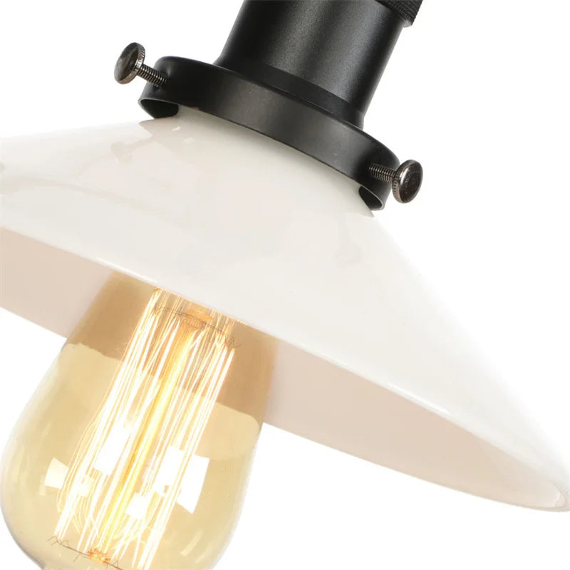 DecorBites™ Industrial LED Wall Light Fixture with Pull Chain Switch, 2 Heads Bedside Lamp