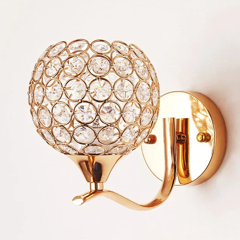 DecorBites™ Crystal Wall Sconce - Elegant Bedroom Wall Light for Home Lighting