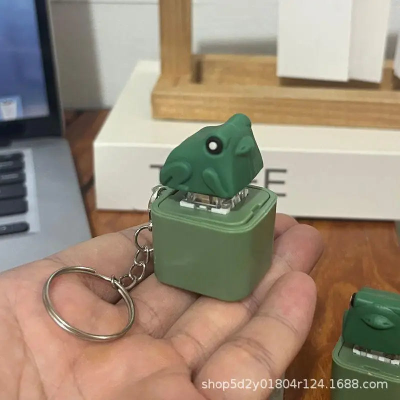 Rechargeable Fidget Clicker Keychain | LED Sound Croaking Duck