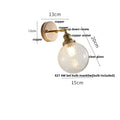 DecorBites™ Clear Glass LED Wall Sconce Pull Chain Switch Modern Bathroom Mirror Light