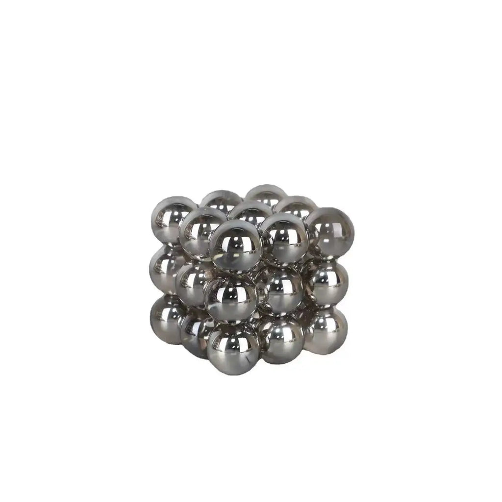 DecorBites™ Geometric Crystal Glass Ball Stack Blocks Home Decoration
