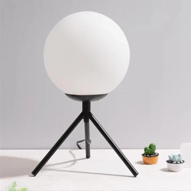 DecorBites™ Glass Ball Table Lamp: Modern Nordic LED Desk Light