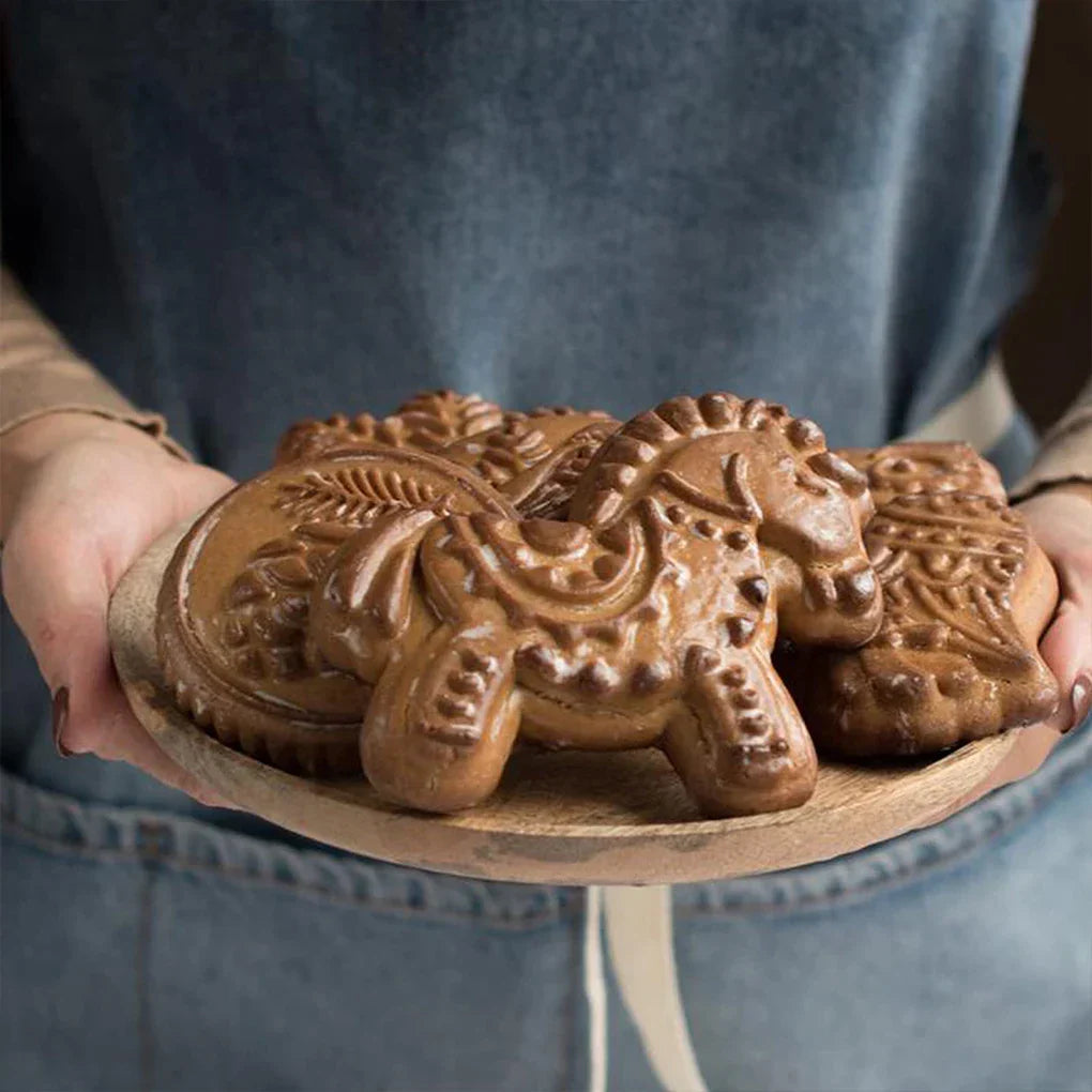 DecorBites™ Gingerbread Cake Wooden Mold: DIY Baking Accessory for Home Bakery