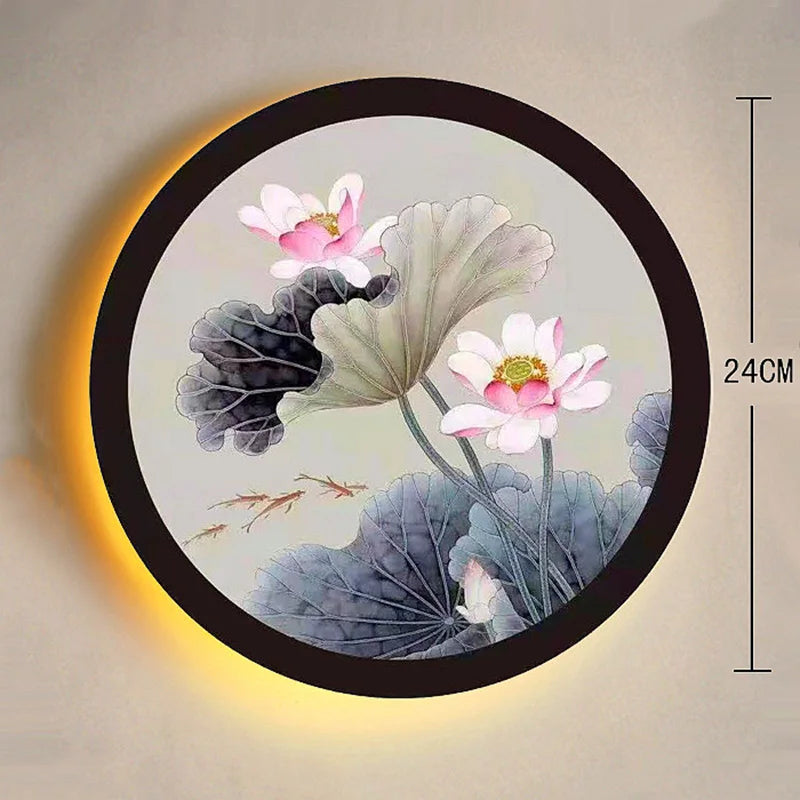 DecorBites™ Industrial Acrylic Round Wall Lamp | Vintage Mural Sconces for Bedroom Decor