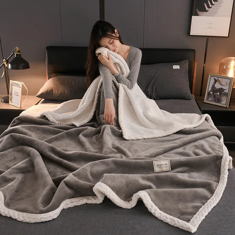 DecorBites™ Cozy Autumn Blanket for Sofa Bed, Soft Warmth Single Double Blanket
