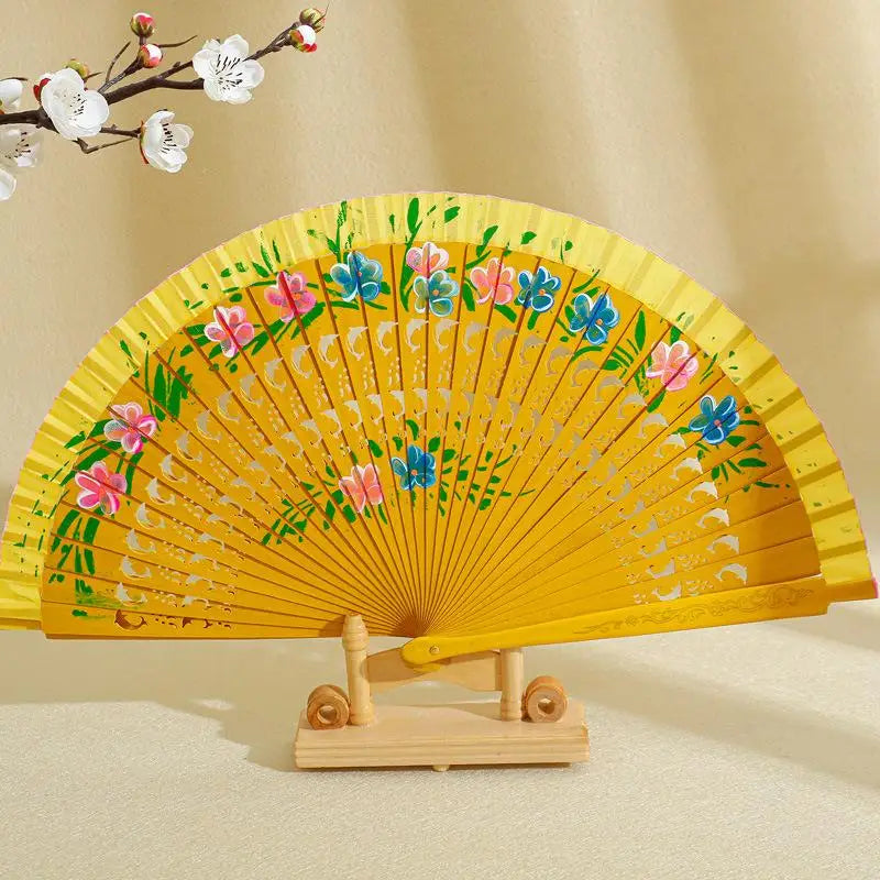 Folding Fan for Dancing and Decoration | Spanish Hand Crafted Wood Fan