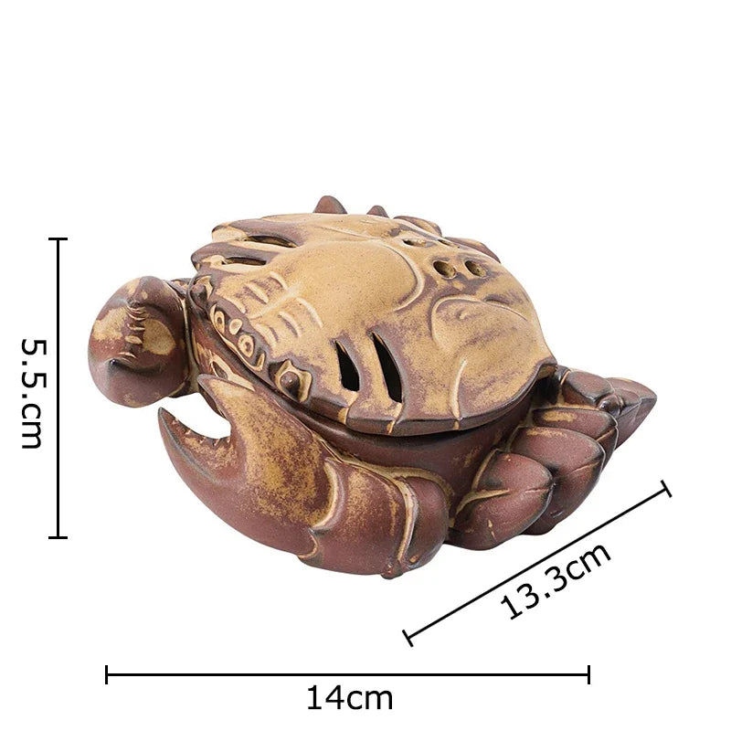 DecorBites™ Crab Ceramic Incense Burner Aromatherapy Tray Room Diffuser Censer Ash Plate