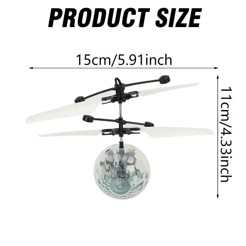 Colorful LED Sensing Flying Ball – Gesture Controlled RC Crystal Ball Toy