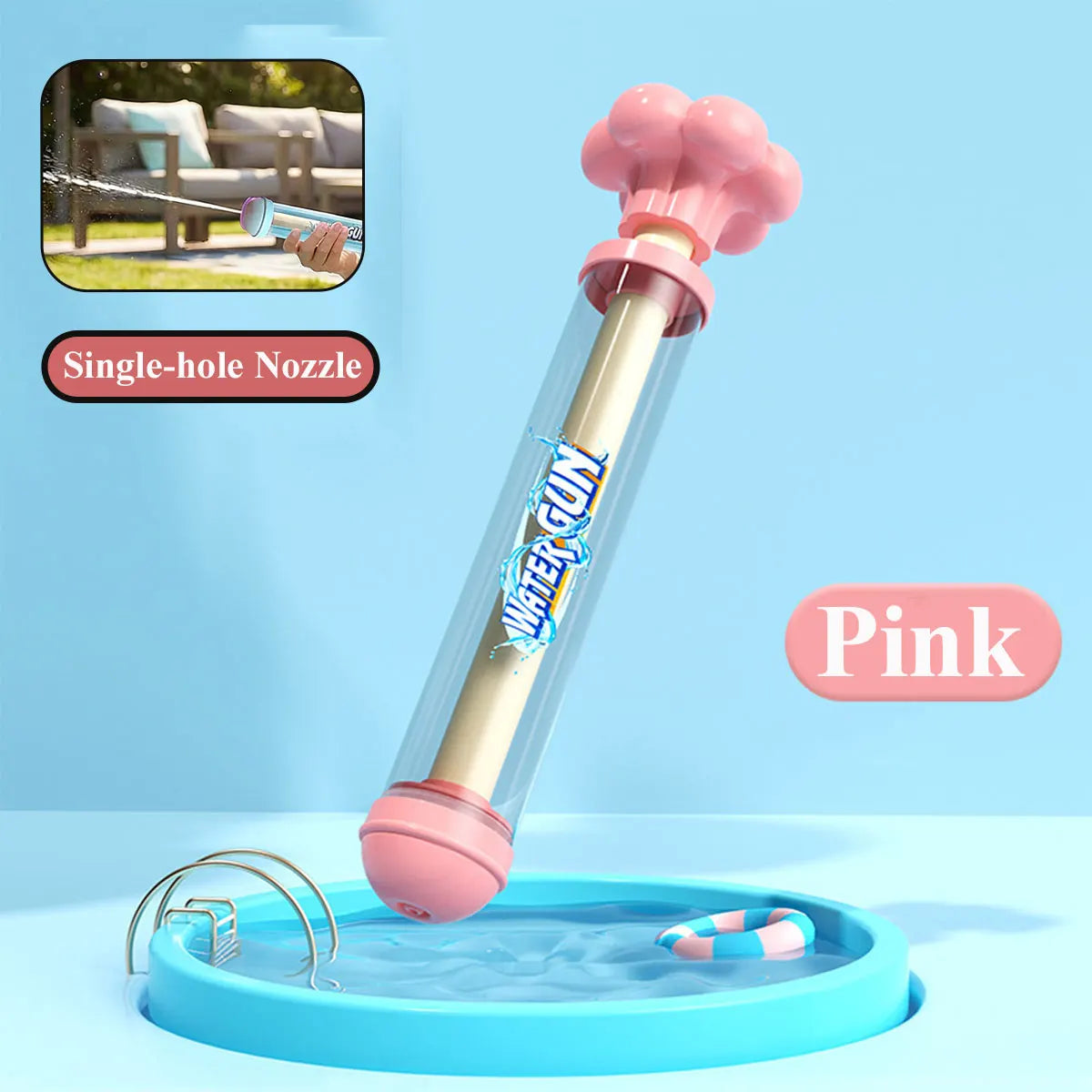 Pusher Type Fun Fireworks Water Jet Spray | Outdoor Water Play Game for Kids