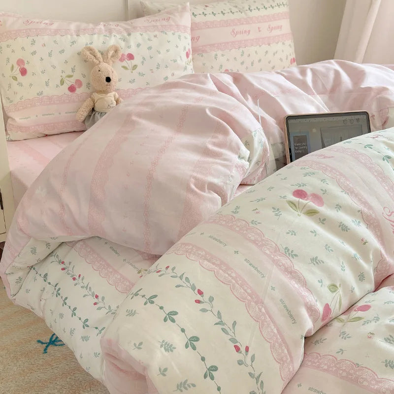 DecorBites™ Cotton Cartoon Printed Bedding Set for All Seasons