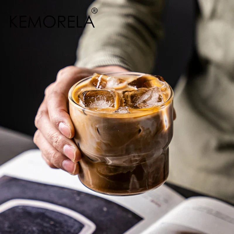 DecorBites™ Creative Glass Coffee Smoothie Cup | Heat-Resistant Drinkware for drinks