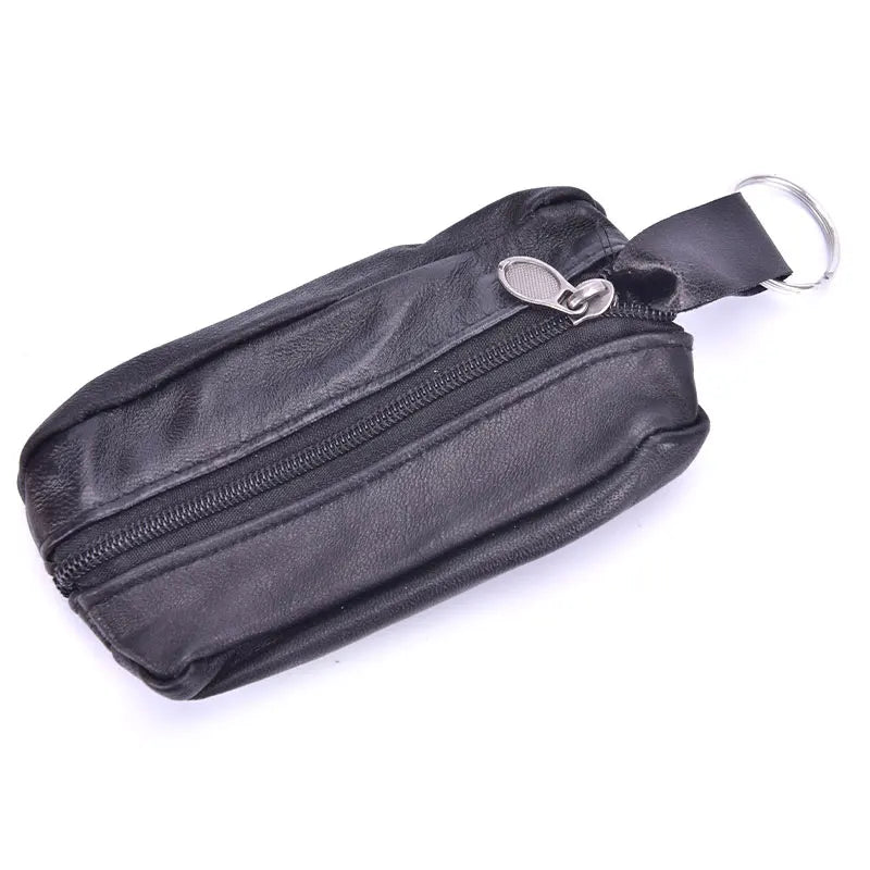 Mini Zipper Soft Purse | Unisex Small Wallet for Money and Pocket Change