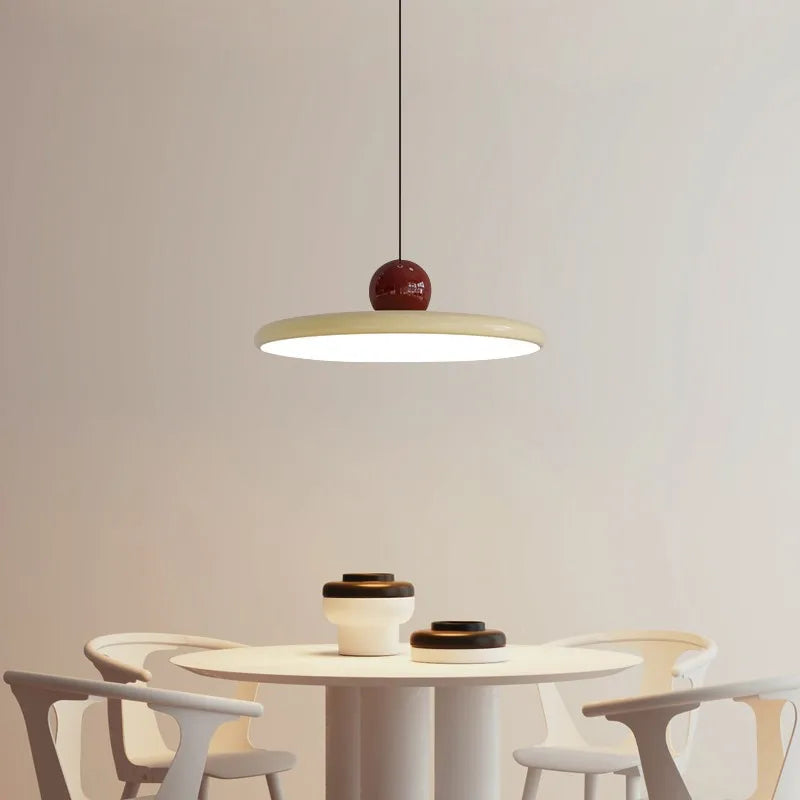 DecorBites™ Cream Wind Saucer LED Pendant Light for Interior Illumination