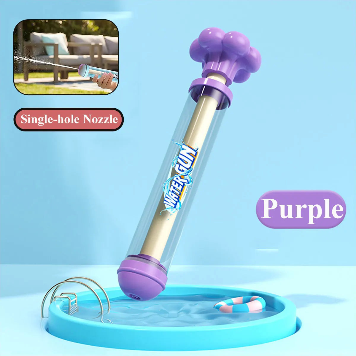 Pusher Type Fun Fireworks Water Jet Spray | Outdoor Water Play Game for Kids