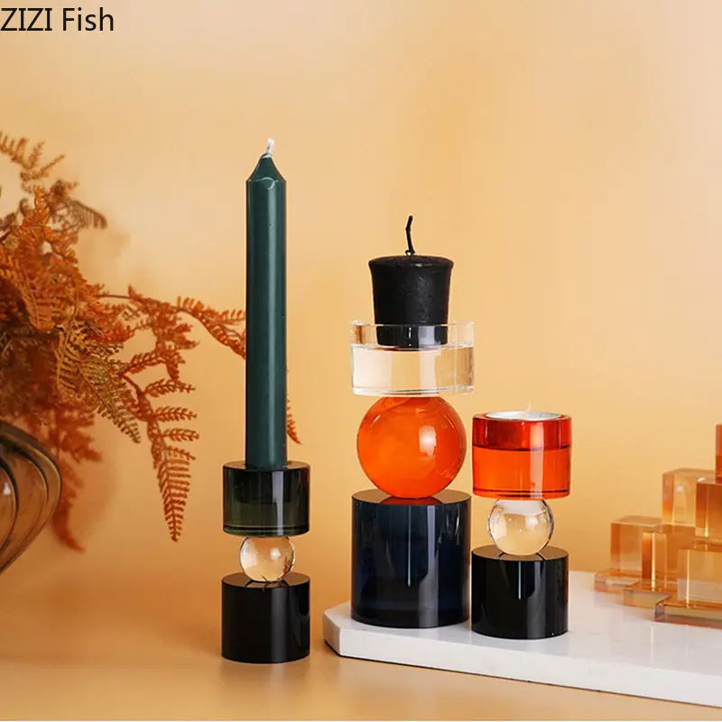 DecorBites™ Crystal Candle Holders: Creative Home Aroma Container & Desk Decoration
