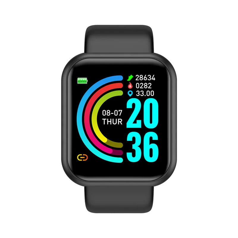 Y68 Smart Watch | Fitness Tracker with Heart Rate Monitor for Android iOS