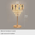 DecorBites™ Crystal Table Decor Lamp 3000K E14 Bulb Desk Light for Bedside Office